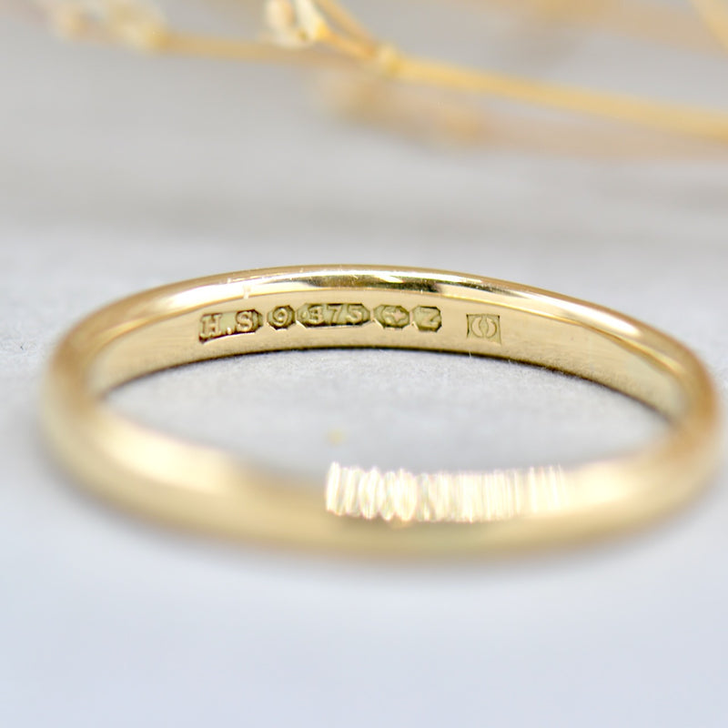 1949 H. Samuel 9ct Yellow Gold Wedding Band