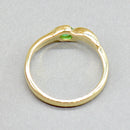 Vintage Natural Emerald Infinity Solitaire Set Band