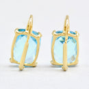 Sky-Blue Topaz 18ct Yellow Gold Front Lever Back Earrings (15.84cts)