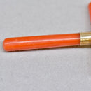 Antique 14ct Yellow Gold Coral Cross Pendant with Engraved Split Ring