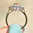 Golden Yellow Sapphire & Diamond 18ct Yellow Gold Cluster Ring (1.15cts)