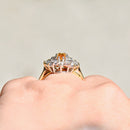 Golden Yellow Sapphire & Diamond 18ct Yellow Gold Cluster Ring (1.15cts)