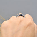 Mint-Teal Tourmaline 9ct White Gold Gypsy Set Signet Ring