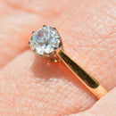 Antique Old Mine Cut Diamond 18ct Yellow Gold Engagement Ring (0.35ct)