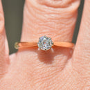 Antique Old Mine Cut Diamond 18ct Yellow Gold Engagement Ring (0.35ct)
