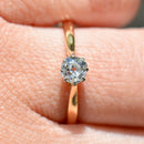 Antique Old Mine Cut Diamond 18ct Yellow Gold Engagement Ring (0.35ct)