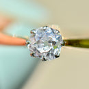 Antique Old Mine Cut Diamond 18ct Yellow Gold Engagement Ring (0.35ct)