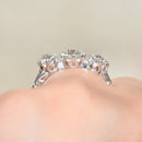 Art Deco 1.47cts Old European Cut Diamond 18ct White Gold Art Deco Trilogy Engagement Ring