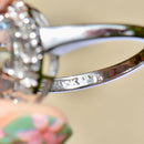 Vintage Aquamarine and Diamond Halo Ring (1.43cts)