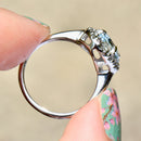 Vintage Aquamarine and Diamond Halo Ring (1.43cts)