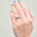 Art Deco 1930s Emerald and Diamond Platinum & 18ct Yellow Gold Ring