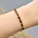 Smoky Quartz 9ct Yellow Gold Bracelet (3.85cts)