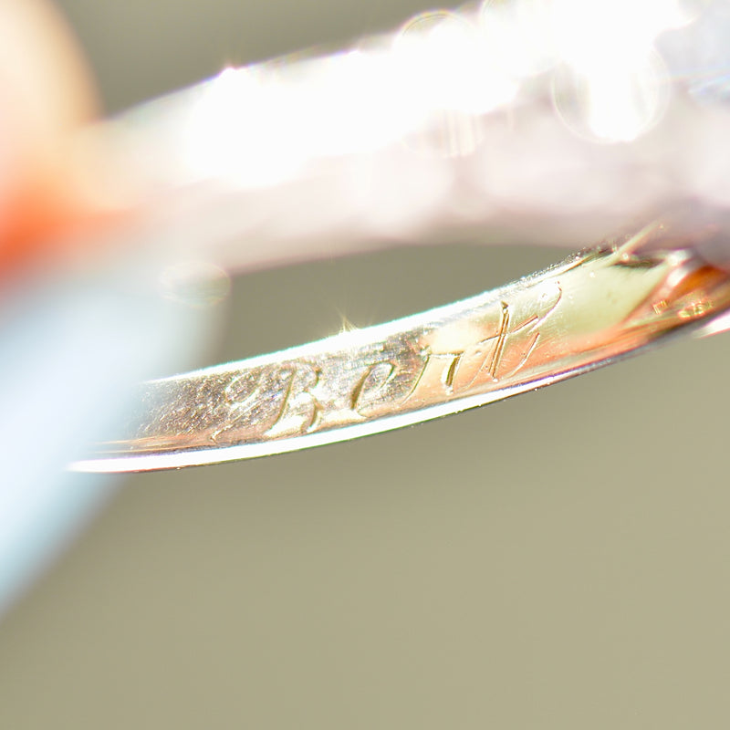 古董维多利亚五石钻石半圈 18K 黄金戒指（1.42 克拉）