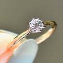 Antique Old Mine Cut Diamond 18ct Yellow Gold Engagement Ring (0.25ct)