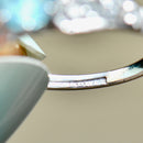 Art Deco Blue Zircon and Diamond 18ct White Gold & Platinum Ring (1.72cts)