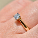 Vintage 2000s Brilliant Cut IF (Internally Flawless) Clarity / D Colour Diamond 18ct Yellow Gold & Platinum Solitaire Ring (0.25ct)