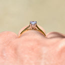 Vintage 2000s Brilliant Cut IF (Internally Flawless) Clarity / D Colour Diamond 18ct Yellow Gold & Platinum Solitaire Ring (0.25ct)