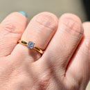 Vintage 2000s Brilliant Cut IF (Internally Flawless) Clarity / D Colour Diamond 18ct Yellow Gold & Platinum Solitaire Ring (0.25ct)