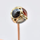 Victorian 9ct Gold Scottish Agate Stick Pin | With Display Presentation Box