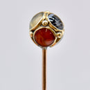 Victorian 9ct Gold Scottish Agate Stick Pin | With Display Presentation Box