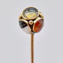 Victorian 9ct Gold Scottish Agate Stick Pin | With Display Presentation Box