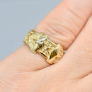Vintage Small Buckle Pinky Ring 9ct Yellow Gold Size F