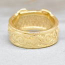 Vintage Small Buckle Pinky Ring 9ct Yellow Gold Size F
