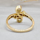 Antique Edwardian 'Toi et Moi' Belle Epoque Rose Cut Diamond 18ct Yellow Gold & Platinum Ring