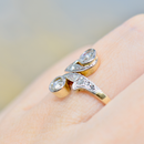 Antique Edwardian 'Toi et Moi' Belle Epoque Rose Cut Diamond 18ct Yellow Gold & Platinum Ring