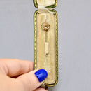 アンティーク フランス製 フルール・ド・リス シードパール 14カラット イエローゴールド スティックピン（箱付き）