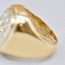 Vintage 1970s Diamond Signet Ring Men’s 9ct Yellow Gold (1 ct Diamond)