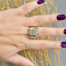 Vintage 1970s Diamond Signet Ring Men’s 9ct Yellow Gold (1 ct Diamond)