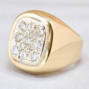 Vintage 1970s Diamond Signet Ring Men’s 9ct Yellow Gold (1 ct Diamond)