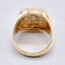 Vintage 1970s Diamond Signet Ring Men’s 9ct Yellow Gold (1 ct Diamond)