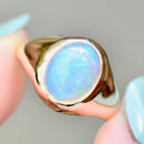 Vintage Jelly Opal 9ct Rose Gold Signet Ring (2.85cts)