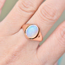 Vintage Jelly Opal 9ct Rose Gold Signet Ring (2.85cts)