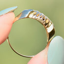 Edwardian 1912 Royal Blue Sapphire and Diamond Triple Cluster 18ct Yellow Gold Ring (0.75ct)