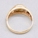 Vintage 1990s Gold Quartz 9CT Yellow Gold Ring (1.21cts)