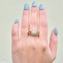 Vintage 1990s Gold Quartz 9CT Yellow Gold Ring (1.21cts)