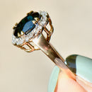 Madagascar Sapphire and Diamond 18CT Yellow Gold Halo/Cluster Engagement Ring (2.63cts)