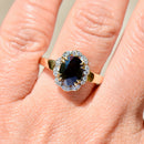 Madagascar Sapphire and Diamond 18CT Yellow Gold Halo/Cluster Engagement Ring (2.63cts)