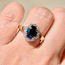 Madagascar Sapphire and Diamond 18CT Yellow Gold Halo/Cluster Engagement Ring (2.63cts)