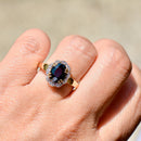 Madagascar Sapphire and Diamond 18CT Yellow Gold Halo/Cluster Engagement Ring (2.63cts)