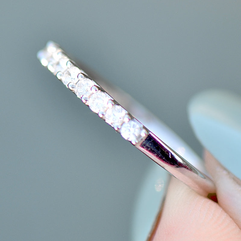 Platinum Diamond Half-Eternity Set Band (0.28ct)