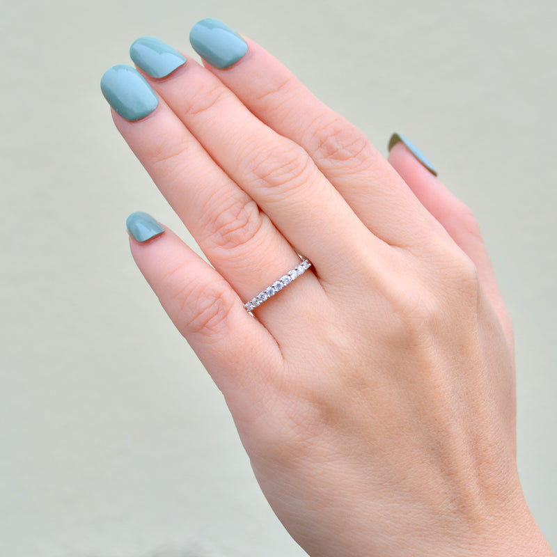 Platinum Diamond Half-Eternity Set Band (0.28ct)