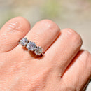 Art Deco Old European Cut Diamond Platinum Trilogy Three-Stone Engagement Ring (1.75cts)