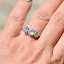 Art Deco Old European Cut Diamond Platinum Trilogy Three-Stone Engagement Ring (1.75cts)