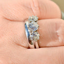 Art Deco Old European Cut Diamond Platinum Trilogy Three-Stone Engagement Ring (1.75cts)