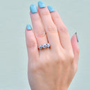 Art Deco Old European Cut Diamond Platinum Trilogy Three-Stone Engagement Ring (1.75cts)