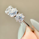 Art Deco Old European Cut Diamond Platinum Trilogy Three-Stone Engagement Ring (1.75cts)